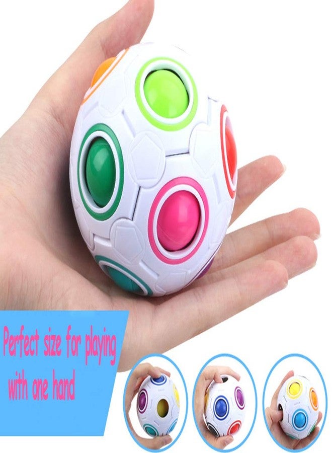 TANCH Magic Rainbow Ball Puzzle Cube Fidget Stress Relief Ball Brain Teasers Games Toys for Kids Adults (12 Holes) - Image 5